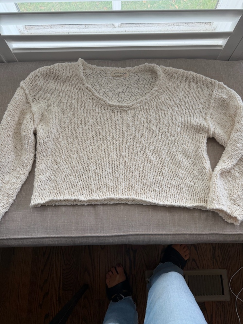 Free People Firefly Pullover Sweater - Cream - Picture 3 of 7